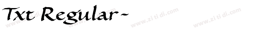 Txt Regular字体转换
